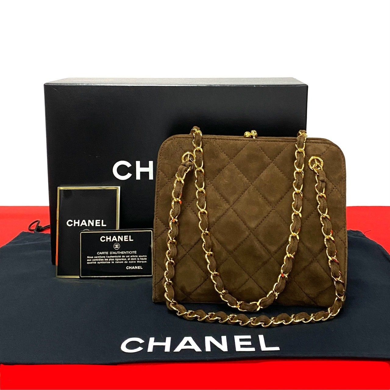 ほぼ未使用 箱 袋付 カード シール有 4番台 CHANEL シャネル 