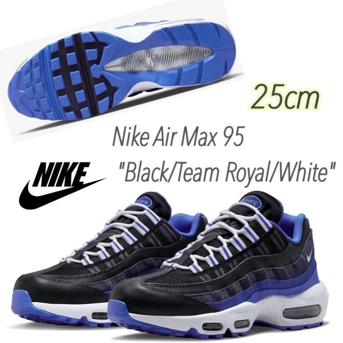 ナイキ エアマックス95 ブラック/チームロイヤル/ホワイト Nike Air Max 95 