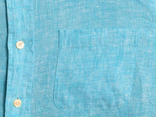 美品　ブルックスブラザーズ　シャツ　アイリッシュリネン　ブルー　ボタンダウン　L アイリッシュリネン スポーツシャツ Regular Fit | Brooks