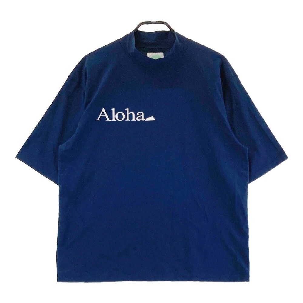 サイズ：L SALVAGE PUBLIC サルベージパブリック  ハイネック 半袖Tシャツ Aloha  ネイビー系 [240101436876] ゴルフウェア メンズ ストスト サイズ：L SALVAGE PUBLIC サルベージパブリック ハイネック