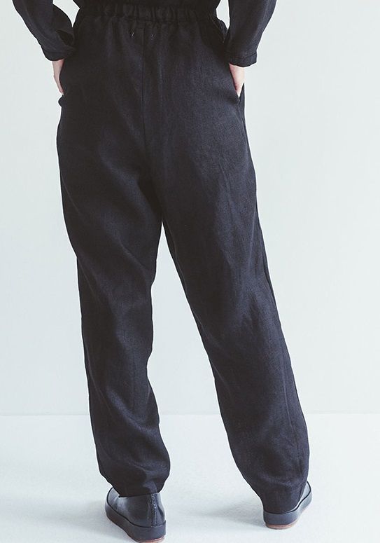 美品/fog linen work/ワイドパンツ/F/BLACK fog linen work(フォグリネンワーク) デビーワイドパンツ