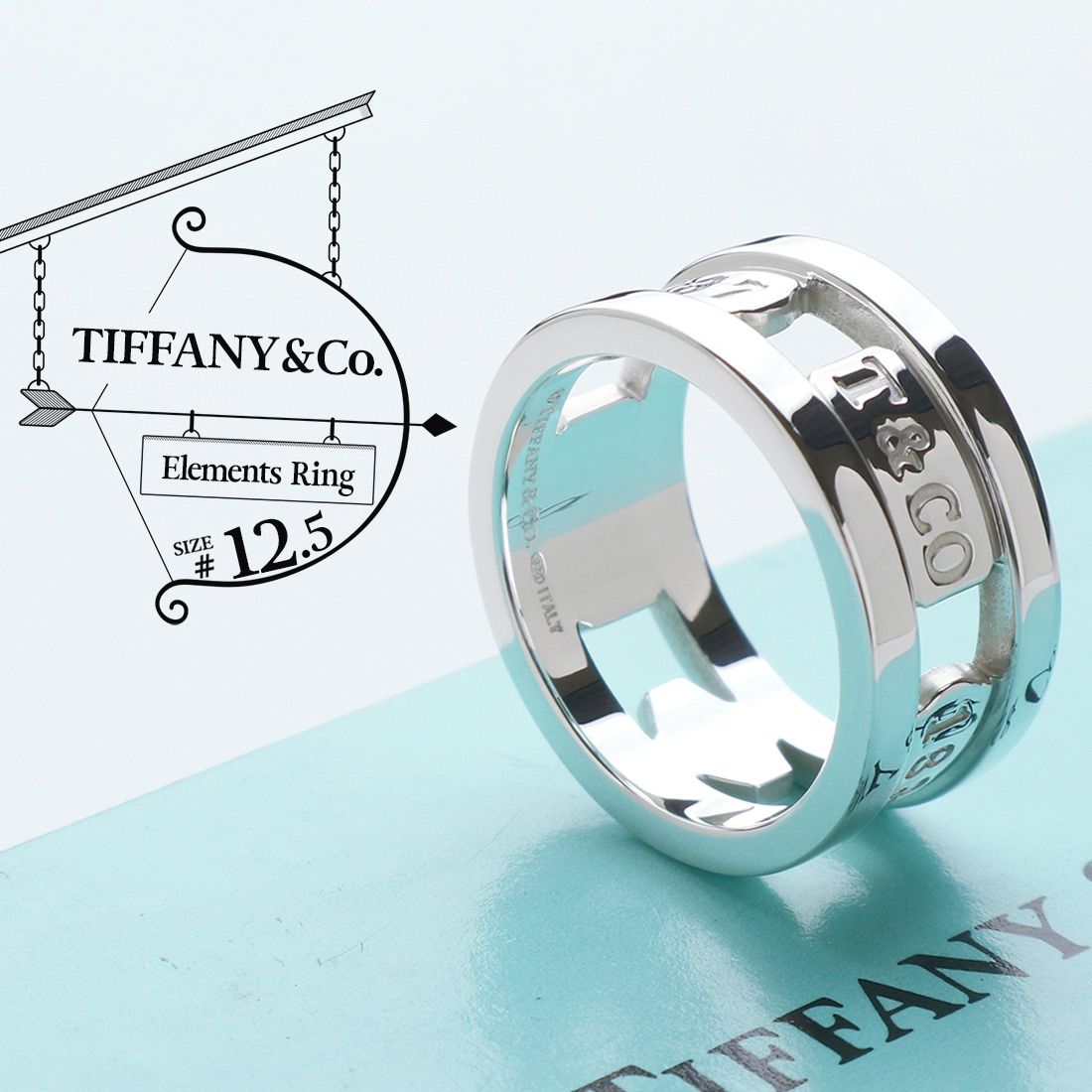 セール最安価格 TIFFANY ティファニー ブラック チタン リング 12.5号