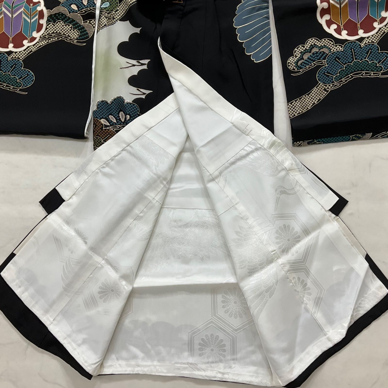 【美品】お宮参り 七五三 男子着物 kimono+one◇未使用同然○産着◇お宮参り◇襦袢付き◇七五三◇3