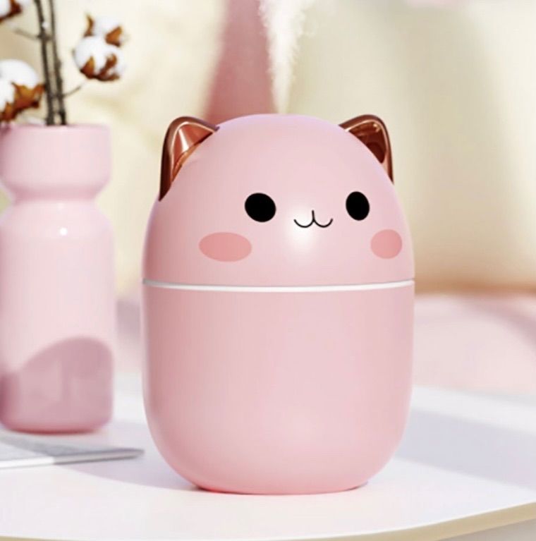 加湿器 猫 ネコ ホワイト or ピンク CAT 乾燥対策 アロマ