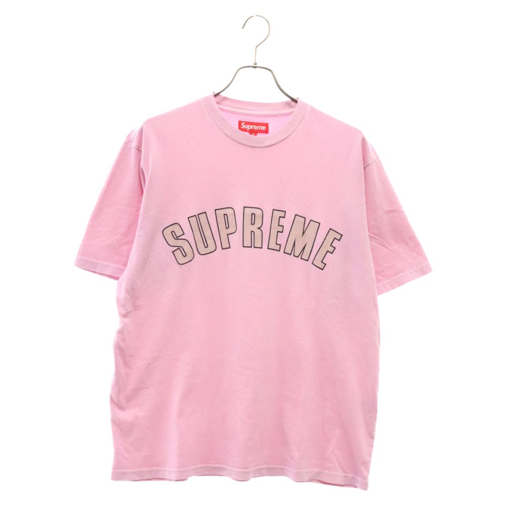 SUPREME (シュプリーム) 24SS Cracked Arc S/S Top クラックド アーチロゴ エスエス トップ 半袖 Tシャツ カットソー ピンク