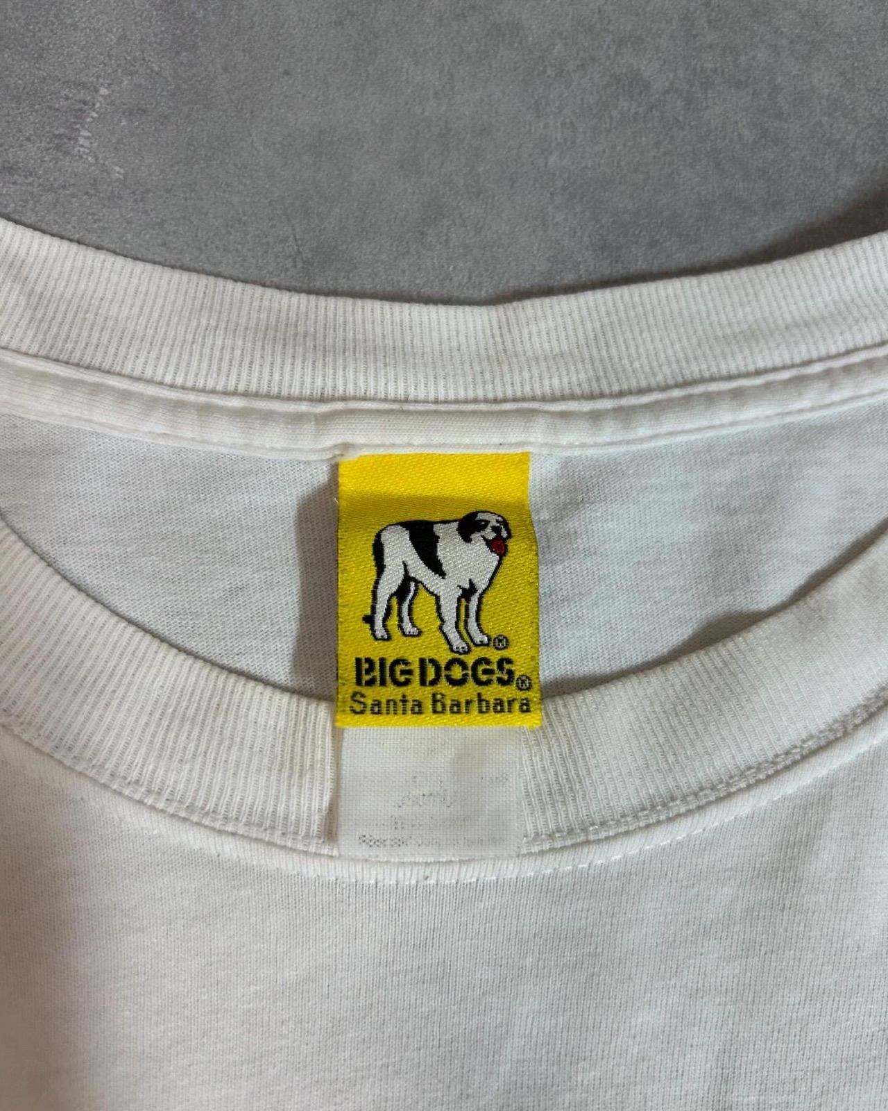 00s "BIG DOGS" Back Print T-shirt White