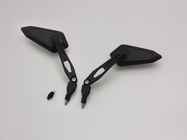 ハリケーン(HURRICANE) バイク用 アジャストミラー TYPEⅠ 左右SET M10正逆アダプター付 ブラック HA6218-02