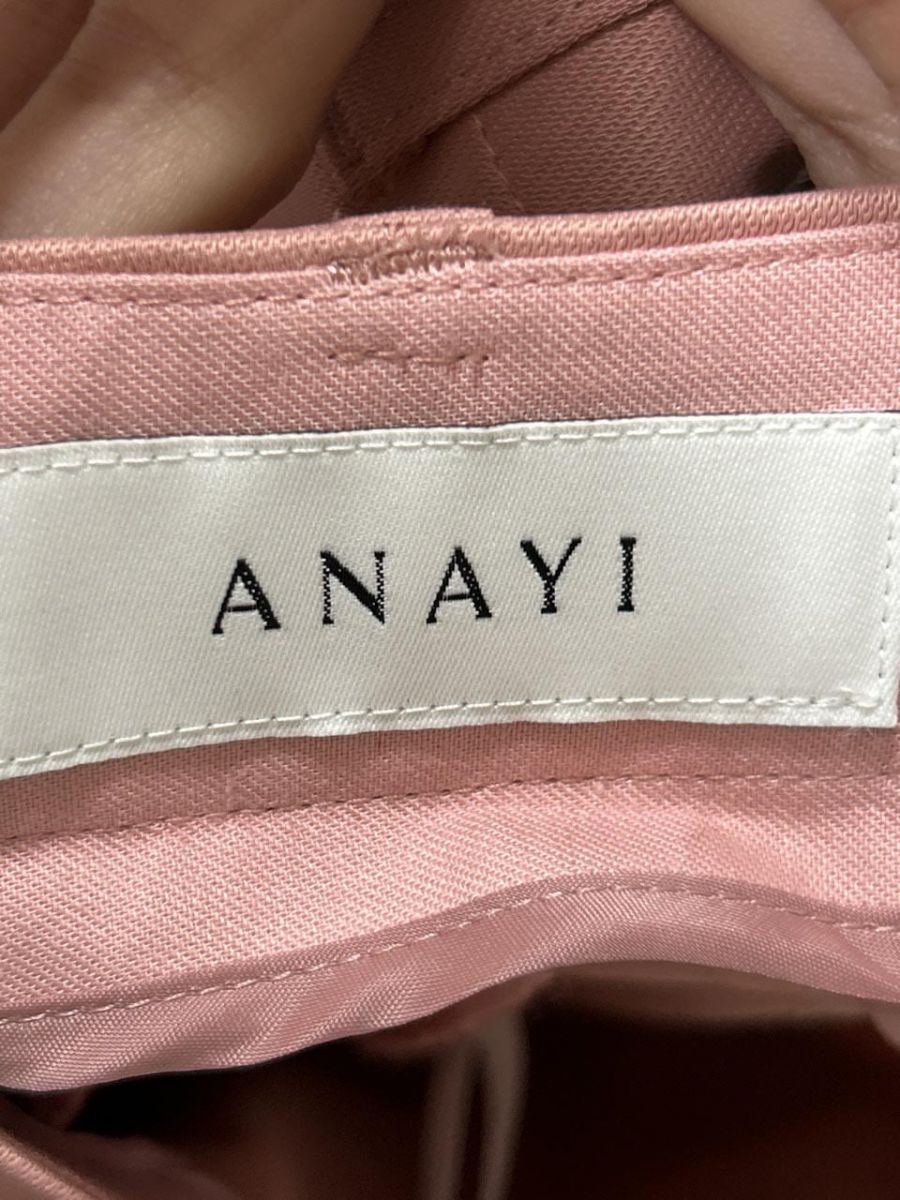 ANAYI アナイ トレッチサテン ベイカー パンツ size38 ピンク レディース DECORATOM_COM_BR