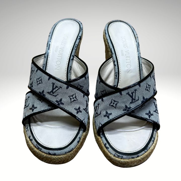 LOUIS VUITTON ルイヴィトン モノグラムミニ ウェッジソール