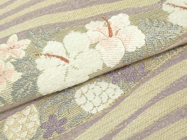 2-76 正絹　モール織　半幅帯　逸品 2-76 正絹 モール織 半幅帯 逸品