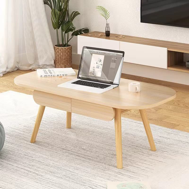 ローテーブル 収納 センターテーブル おしゃれ 幅100cm×奥行50cm×高42cm リビング ひとり暮らし 木製 かわいい 無垢材 引き出し付き 汚れにくい 組立簡単 天然木脚 北欧 シンプル 机 新生活 ワ