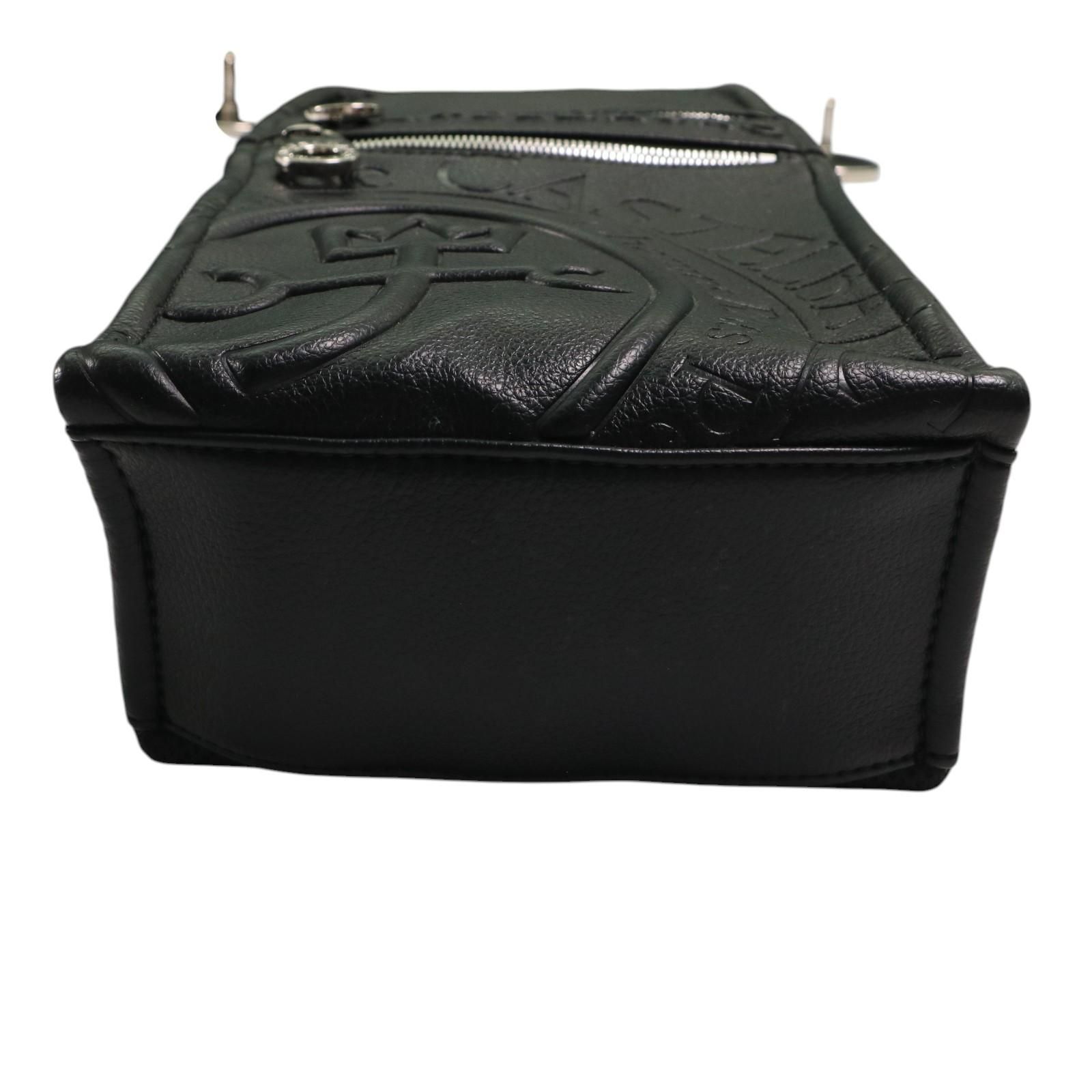 カステルバジャック ボディバッグ 085901 美品カステルバジャック ロンド ボディバッグ ブラック レザー 085901