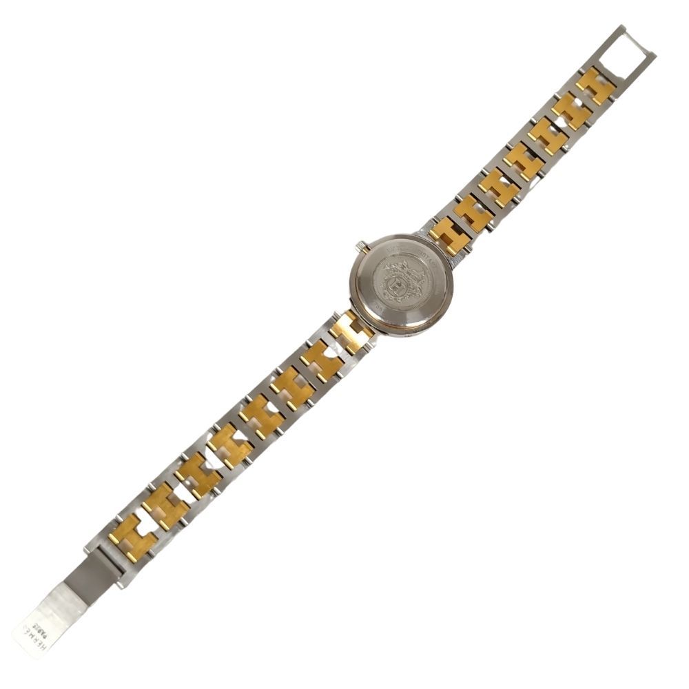 稼働 HERMES エルメス クリッパー デイト アイボリー文字盤 ゴールド金具 稼働 HERMES エルメス クリッパー デイト アイボリー文字盤