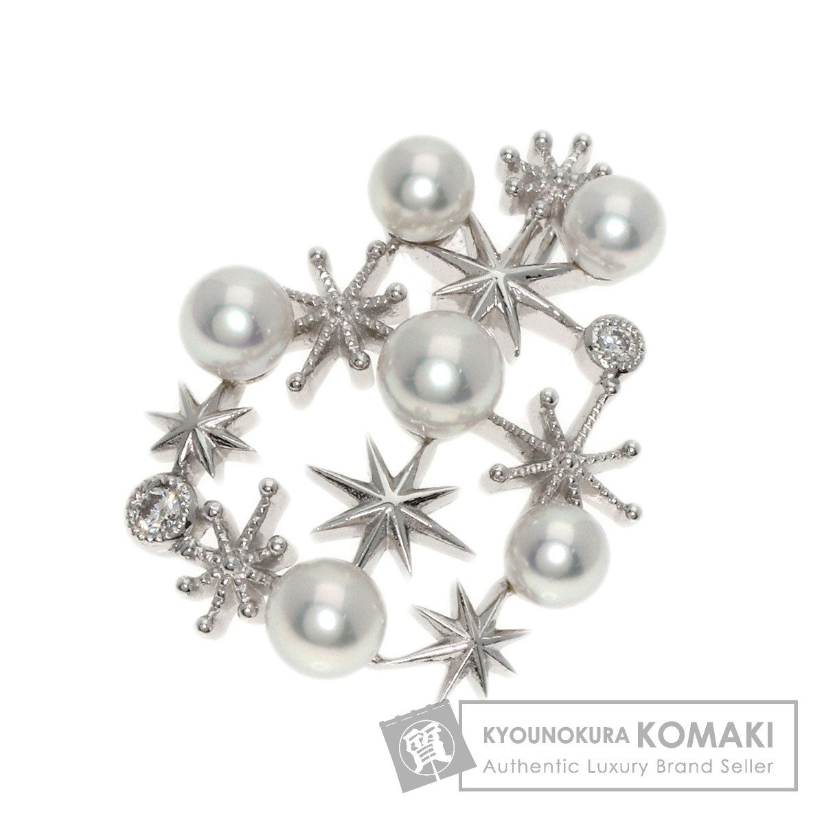 MIKIMOTO ミキモト パール 真珠 ダイヤモンド ペンダントトップ K18WG レディース - メルカリ