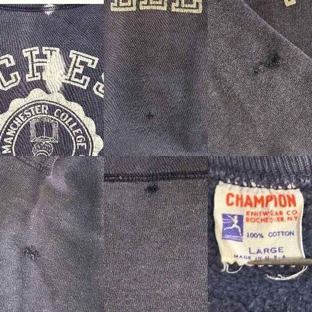 USA製 60s ランタグ champion ヴィンテージ スウェット ナス紺