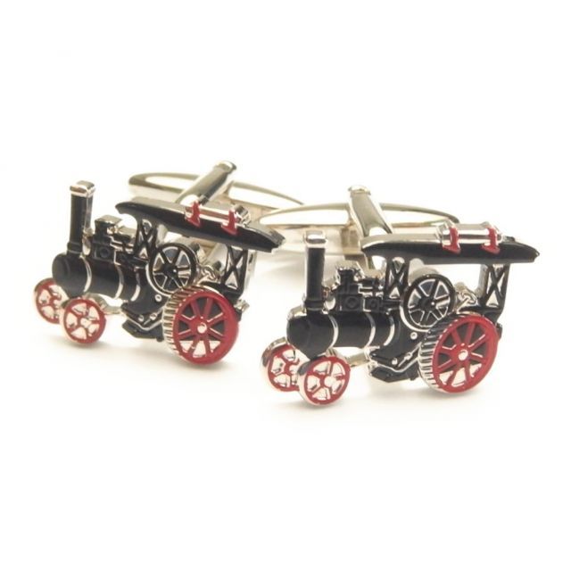 トラクター トラクションエンジン カフス カフスボタン カフリンクス cufflinks cuffs メンズ 男性 ユニーク おもしろ 面白 面白い 乗り物 スーツアクセサリー専門店 父の日 ギフトにも 誕生日 