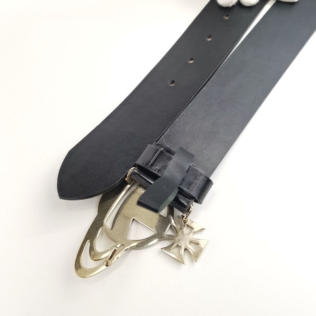 ☆良品☆　 ヴィヴィアンウエストウッド　ベルト　オーブ金具 Vivienne Westwood ヴィヴィアンウエストウッド ベルト LINE ORB