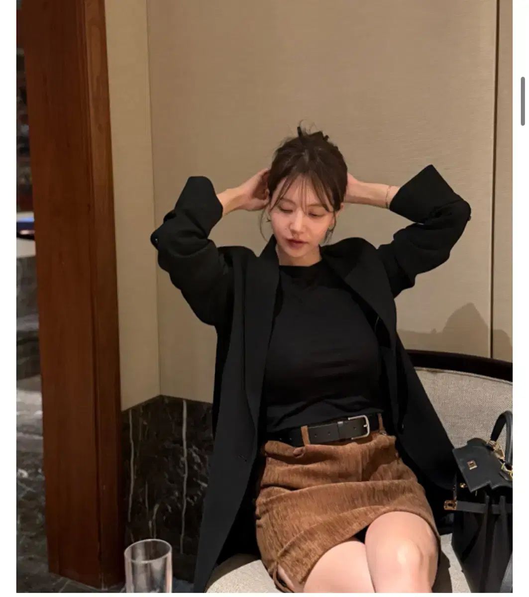 THE MANON マイア ベロア ハイ ミニスカート