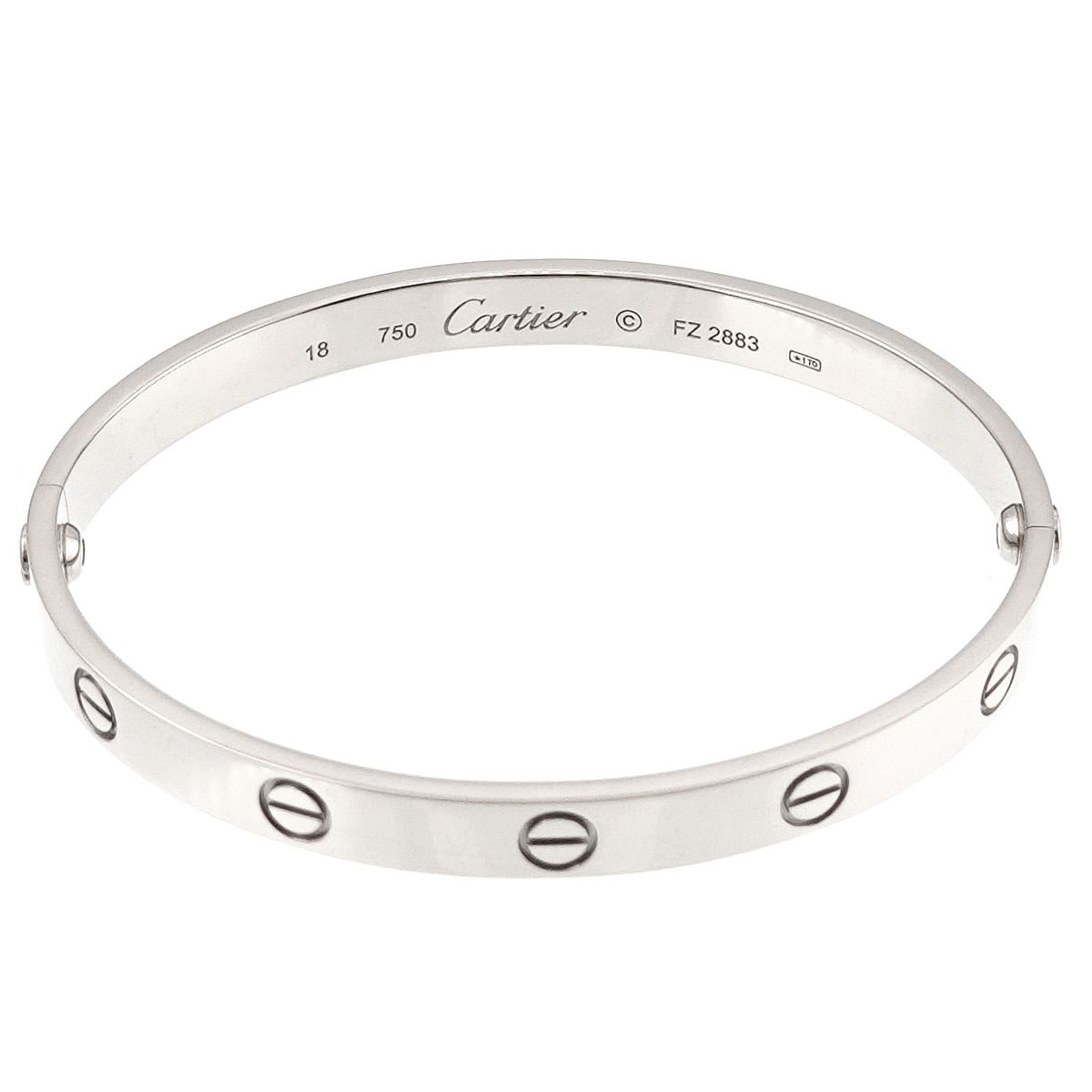 カルティエ Cartier ラブ ブレス #18 K18 WG ホワイトゴールド 750  