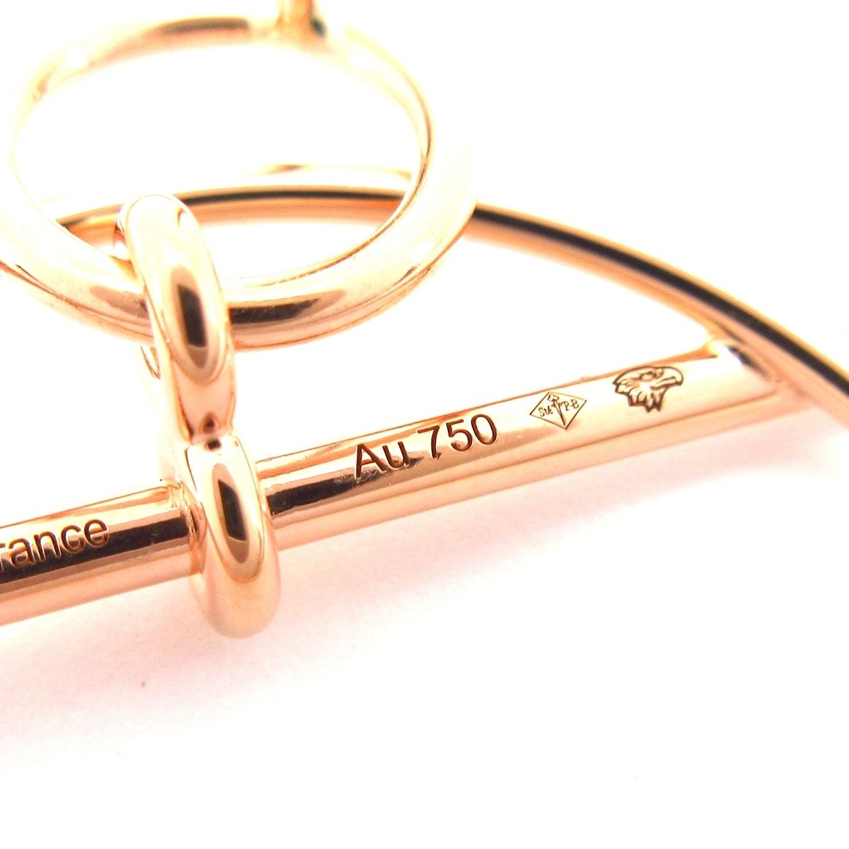 HERMES エルメス ピアス エシャペ ループ PM H105117B 00 K18PG KIN-KAAI_COM
