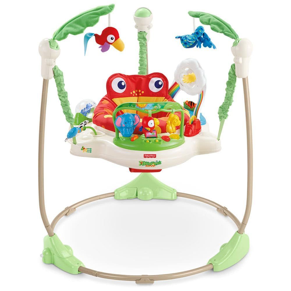 【新品】Fisher- Price Jumperoo レインフォレスト・ジャンパルー フィッシャープライス 適応体重:12kg以下 ジャンプをすると音楽が流れてライトアップ(CCT41)