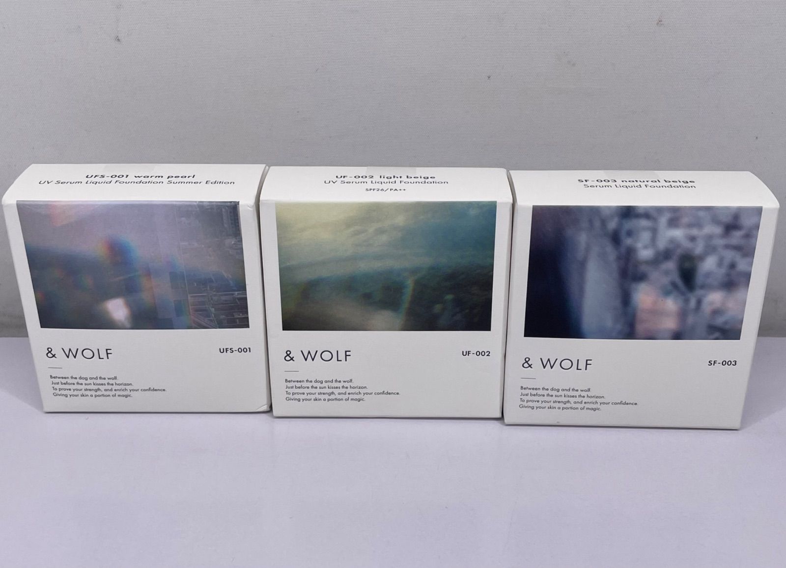 & WOLF リキッドファンデーション 3点セット & WOLF & WOLF UVセラム
