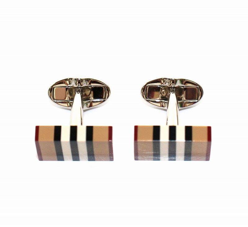 Amazon | バーバリー BURBERRY メンズ カフスボタン チェック 角