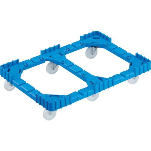 ＴＲＵＳＣＯ ＯＣドーリー ７５Ｌオリコン用 ナイロン車輪 ６輪自在 ブルー