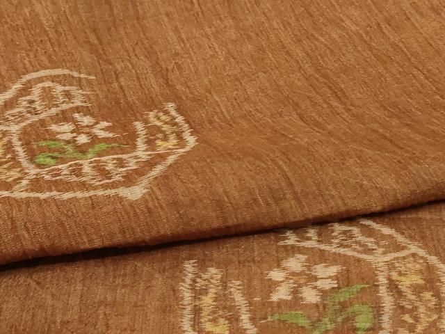 平和屋着物＊夏物 小千谷ちぢみ 亀甲花文 麻 逸品 未使用 AABA2900jd 訪問