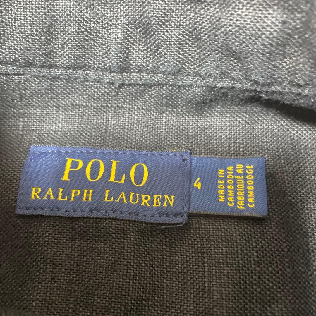 RALPH LAUREN ポロラルフローレン シャツワンピース 4 リネン