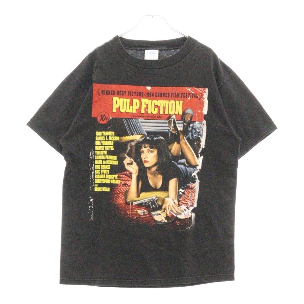 90s パルプフィクション ヴィンテージ Tシャツ ブラックL 映画 ムービー VINTAGE (ヴィンテージ) 90s PULP FICTION POSTER DESIGN MOVIE PROMO