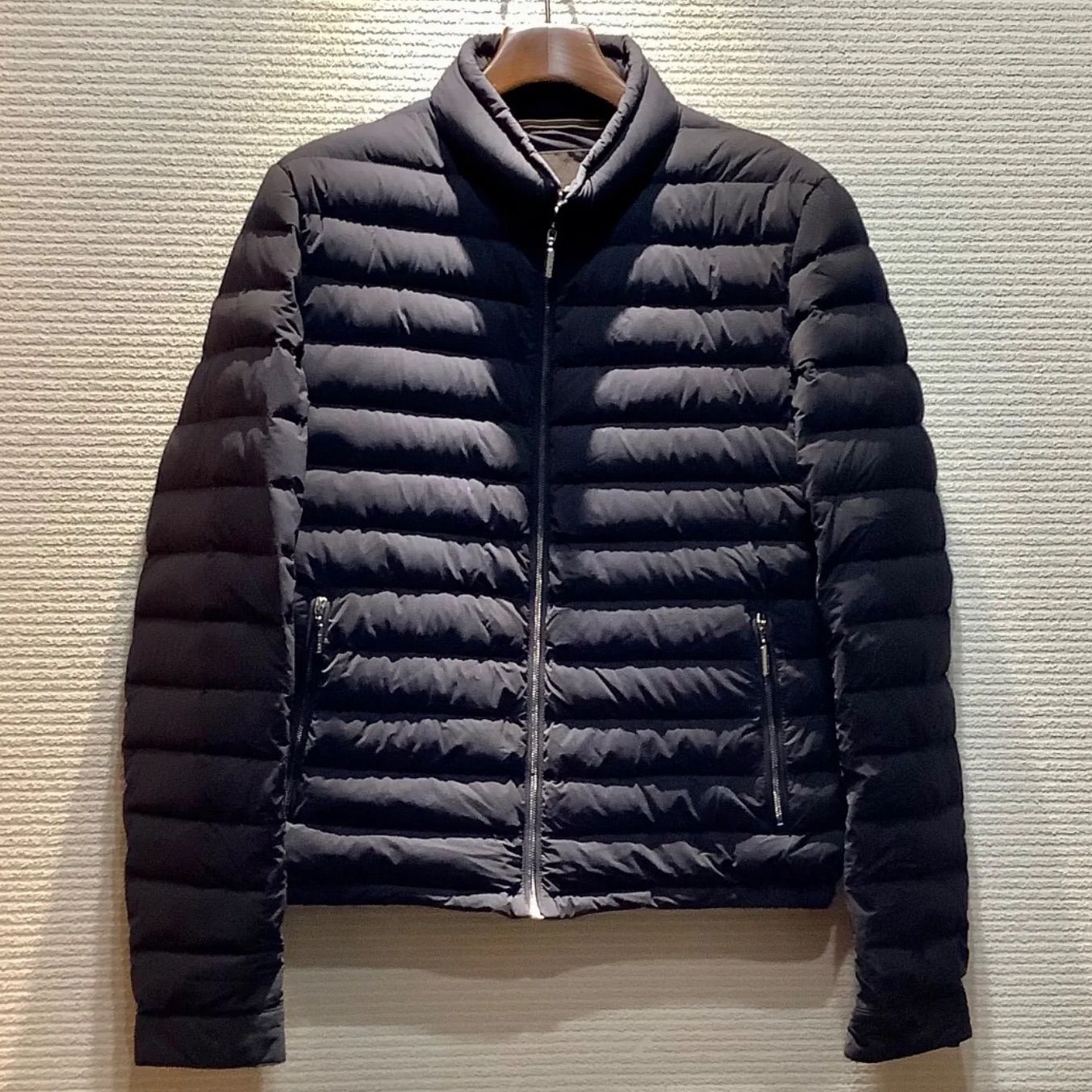 ムーレー MOORER VERONA ヴェローナ ダウンジャケット ダウンコート ブルゾン ジャンパー 46 メンズ 黒 ブラック E526