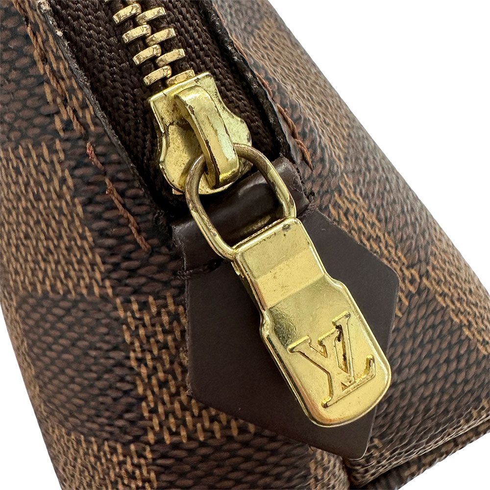 美品　人気　ルイヴィトン 　ダミエ　コスメポーチ　M475156　チャーム付き LOUIS VUITTON ルイ・ヴィトン ポシェット・コスメティック