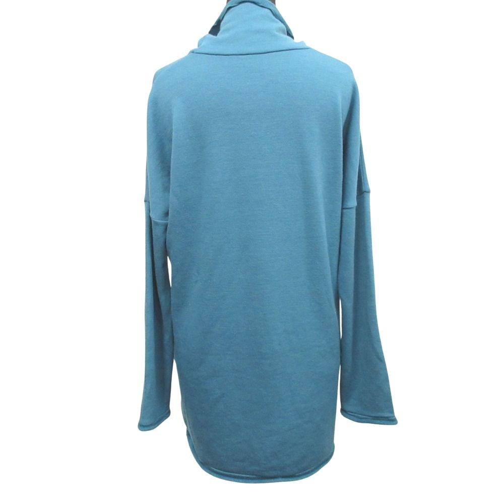 11aw HaaT ISSEY MIYAKE ハート イッセイミヤケ ニット ワンピース セーター ハイネック ドレス ウール 3 青 ブルー レディース 古着