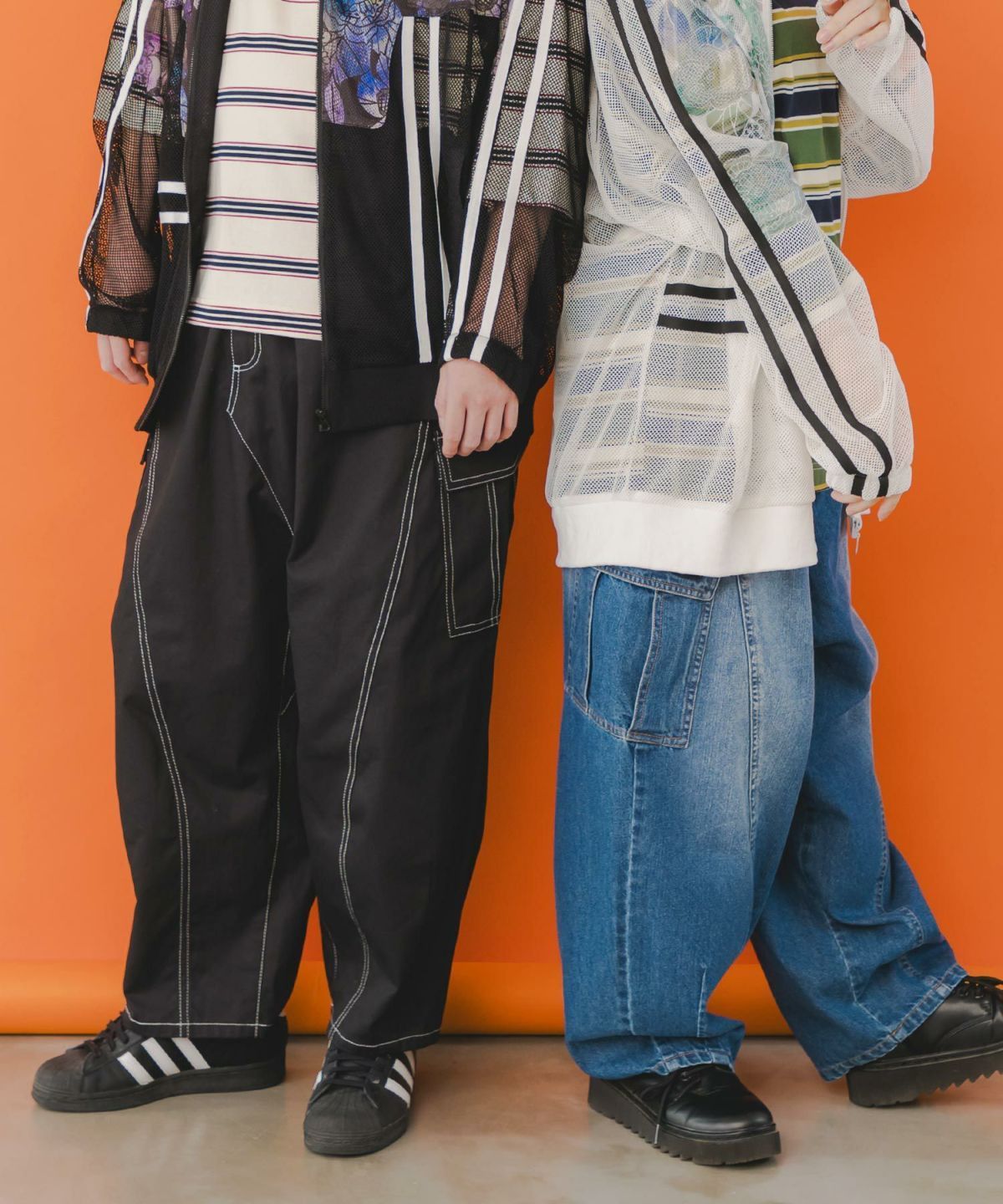 デニムorツイルカーゴパンツ