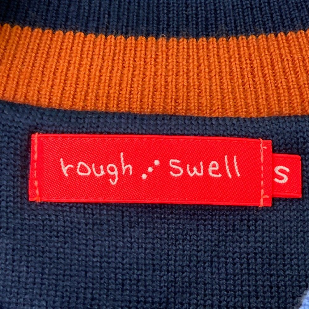 サイズ：S ROUGH&SWELL ラフアンドスウェル Vネックウール混 ニットセーター ネイビー系 [240101460440] ゴルフ
