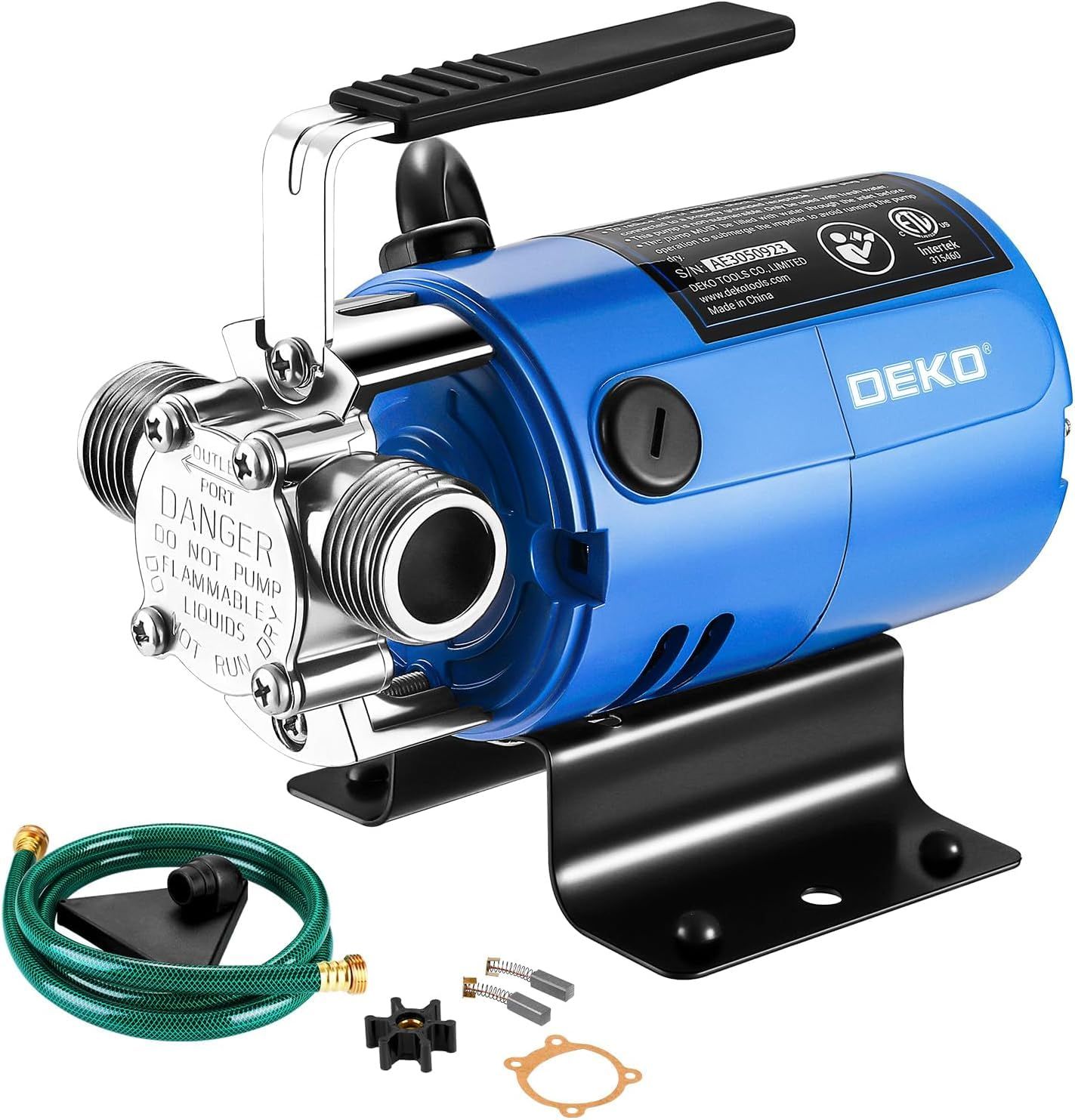 水転送ポンプ DEKOPRO 転送ポンプ 電動 給水ポンプ ユーティリティポンプ 雨どい用ポンプ ガーデンホースポンプ 115V