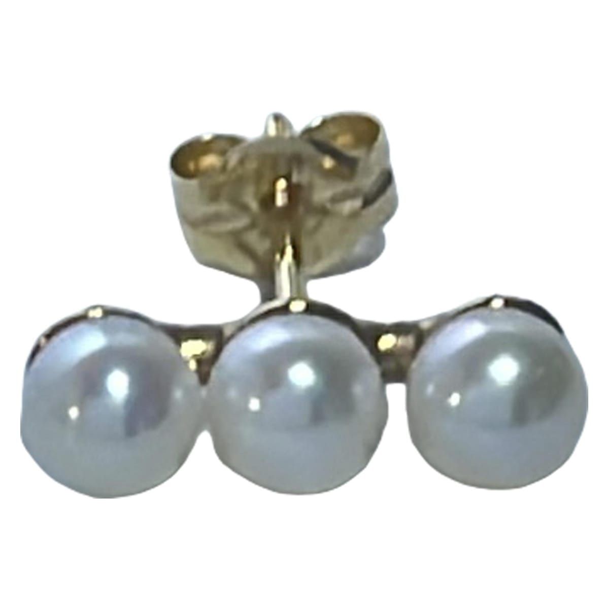 ete エテ ピアス - K18YG×ゴールド×アイボリー ピアス 片側