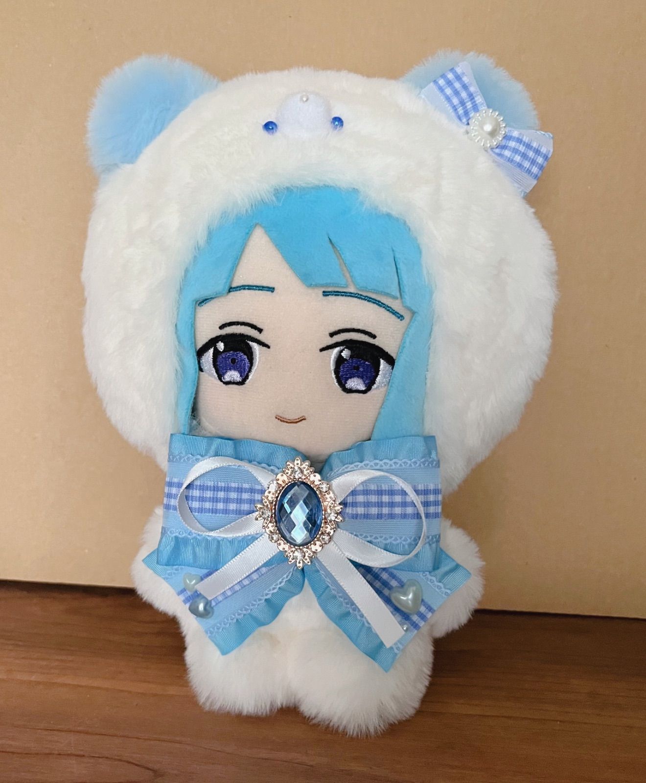 あんスタ ぬいぐるみ衣装 着ぐるみ ぬい服 白フリル×ピンク 白猫