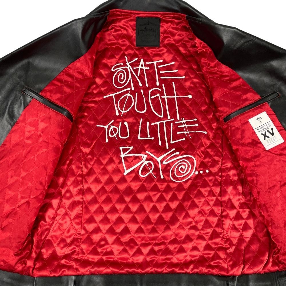 Stussy×Lee ステューシー別注　リーライダースジャケット　サイズM STUSSY ステューシー 名古屋栄15周年 レザーライダースジャケット