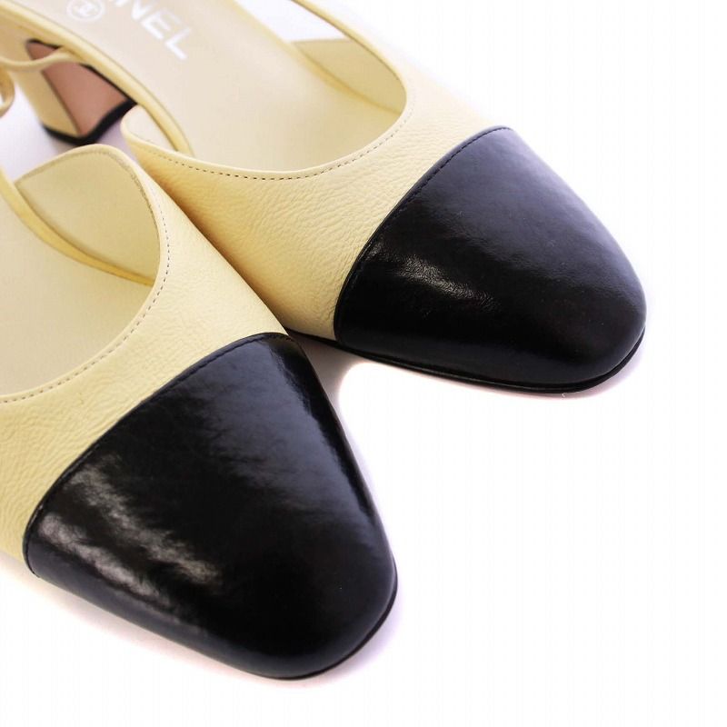 ★パテントレザー★【CHANEL】スリングバック ヒール2cm Pumps and Slingbacks - Shoes | CHANEL