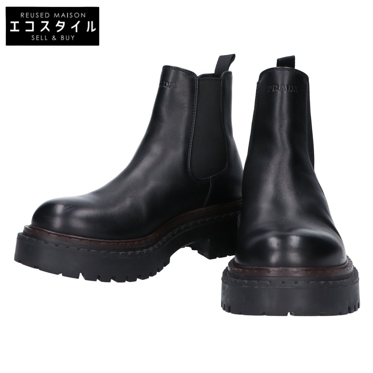 PRADA プラダ 2TE199 チャンキーラバーソール レザー チェルシー 5