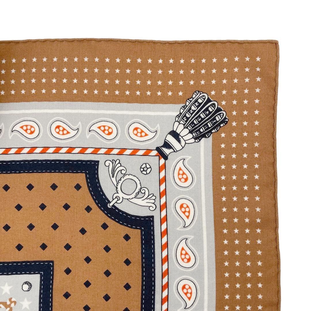 エルメス カシミアシルク カシシル 宮廷の馬具 バンダナ 2022 HERMES 