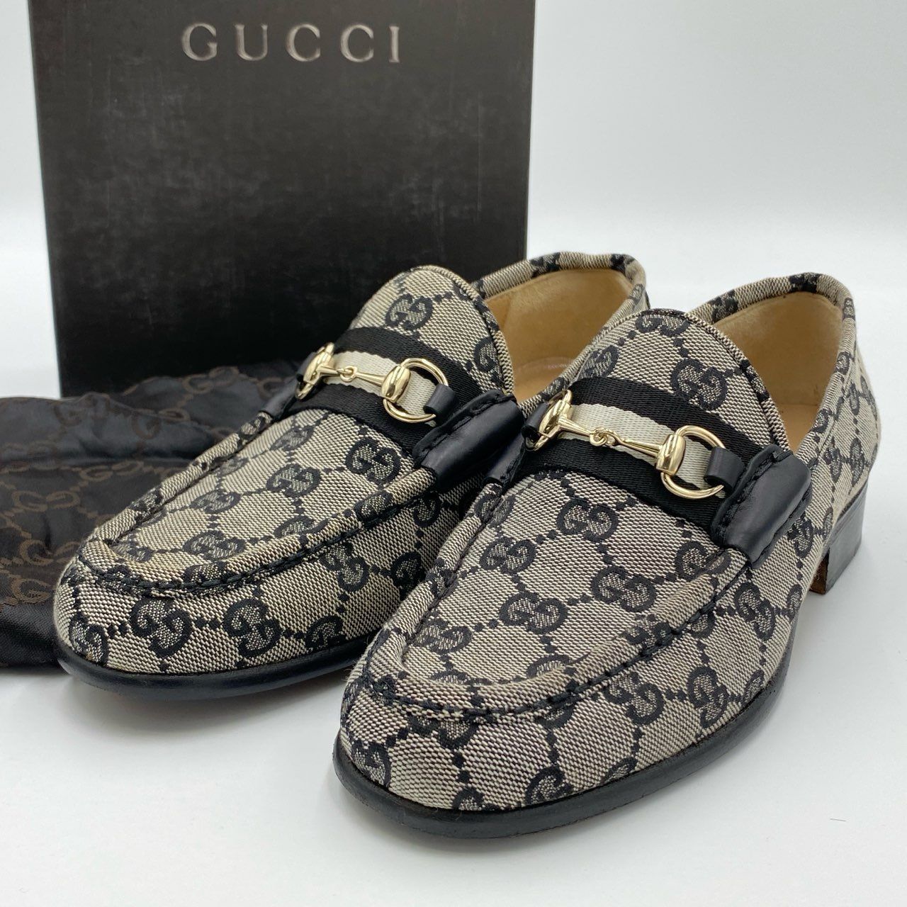 買い物をお 楽しみください グッチ GUCCI ローファー 35 1/2 ホース 