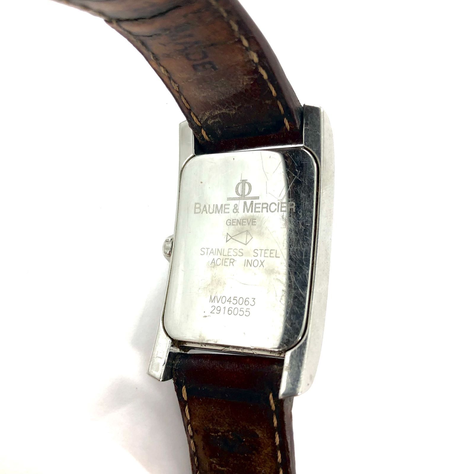 BAUME＆MERCIER ボーム＆メルシエ QZ/革 MV045063 ハンプトン スモセコ シルバー文字盤 メンズ腕時計 稼働品【ND-734】  - メルカリ