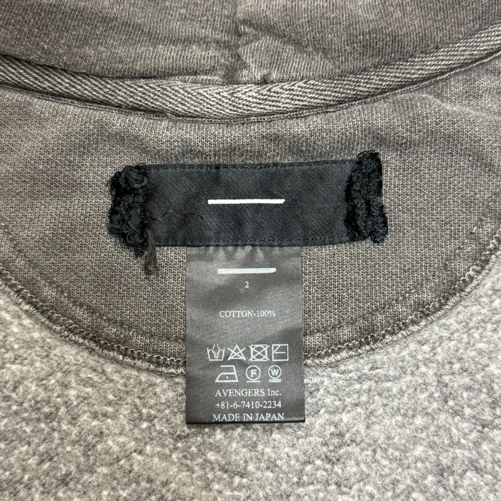 参考上代33000円 MINUS 25SS Bootleg Zip Up Hoodie With Damaged 