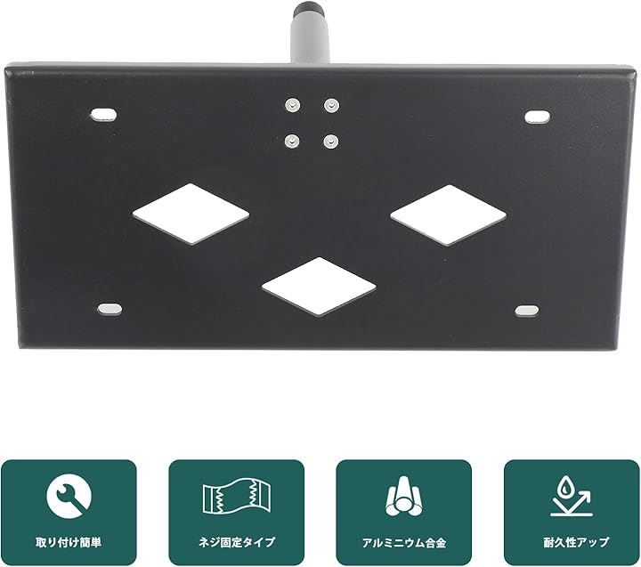 Hcilloend マツダ ロードスター ナンバーフレーム ナンバー枠 サイドマウントナンバープレート アルミニウム合金素材 外装パーツ カスタム カー用品 ブラック BRIGHTFACE_UK