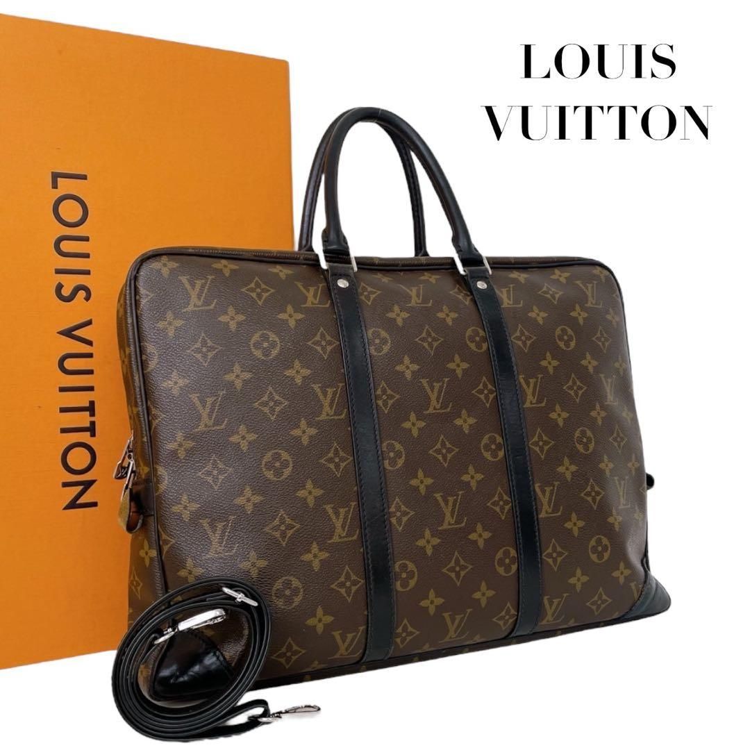 価格交渉|質問大 ♪ ルイヴィトン モノグラムマカサー 2way ドキュマンヴォワヤージュ メンズ レディース バッグ 4392