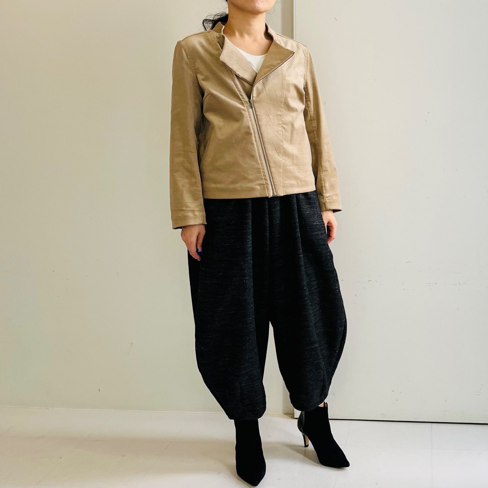 y's 別珍とウール　デザインサルエル　パンツ Y's】デザインウールパンツ 3 y's 別珍とウール デザイン