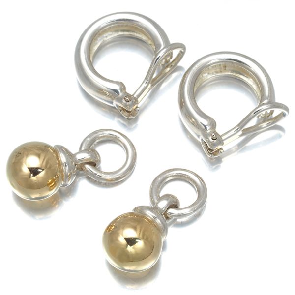 ティファニー イヤリング ドアノック ボールチャーム 2way シルバー  